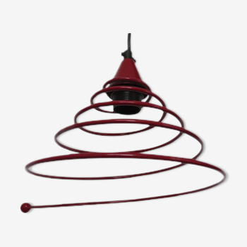 Suspension " spirale " rouge années 80 era Memphis