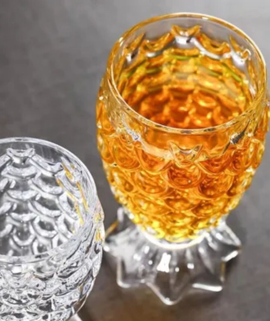 4 glasses pineapple