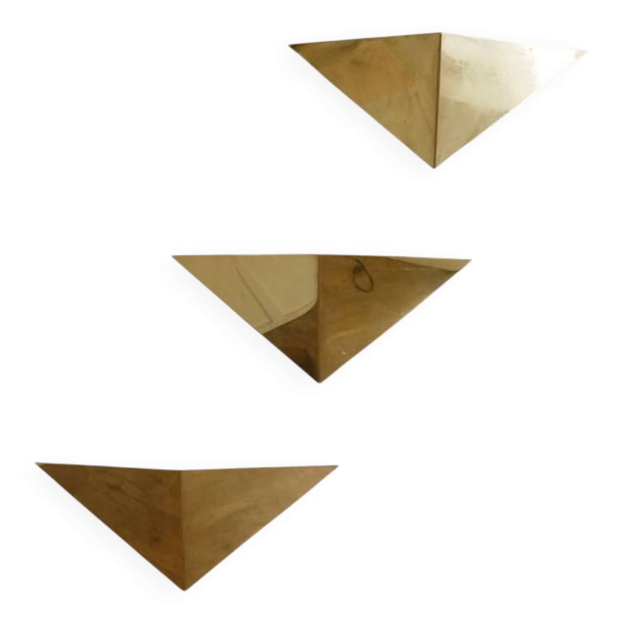 Minimalist brass wall lights