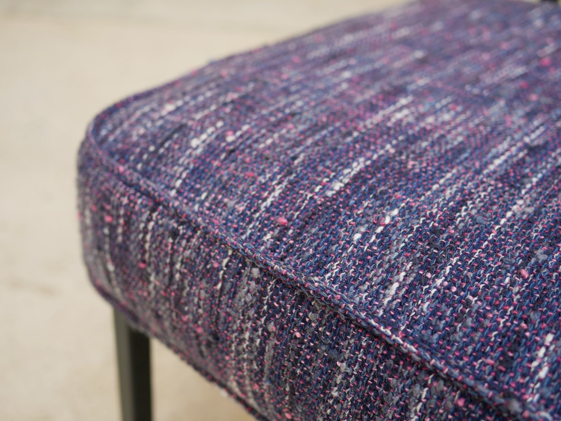 Vintage modernist metal foot armchair