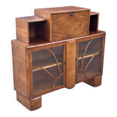 Art Deco wall cabinet display cabinet walnut veneer