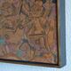 Large traditional Balinese painting on Kamasan Wayang vintage fabric.