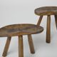 Italian Primitive Wooden Stools, 1950s, Set of 3