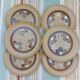 6 plates plated sandstone Sarreguemines Chamonix