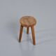 Tripod stool in solid wood, Alpine craftsmanship, 1950s.