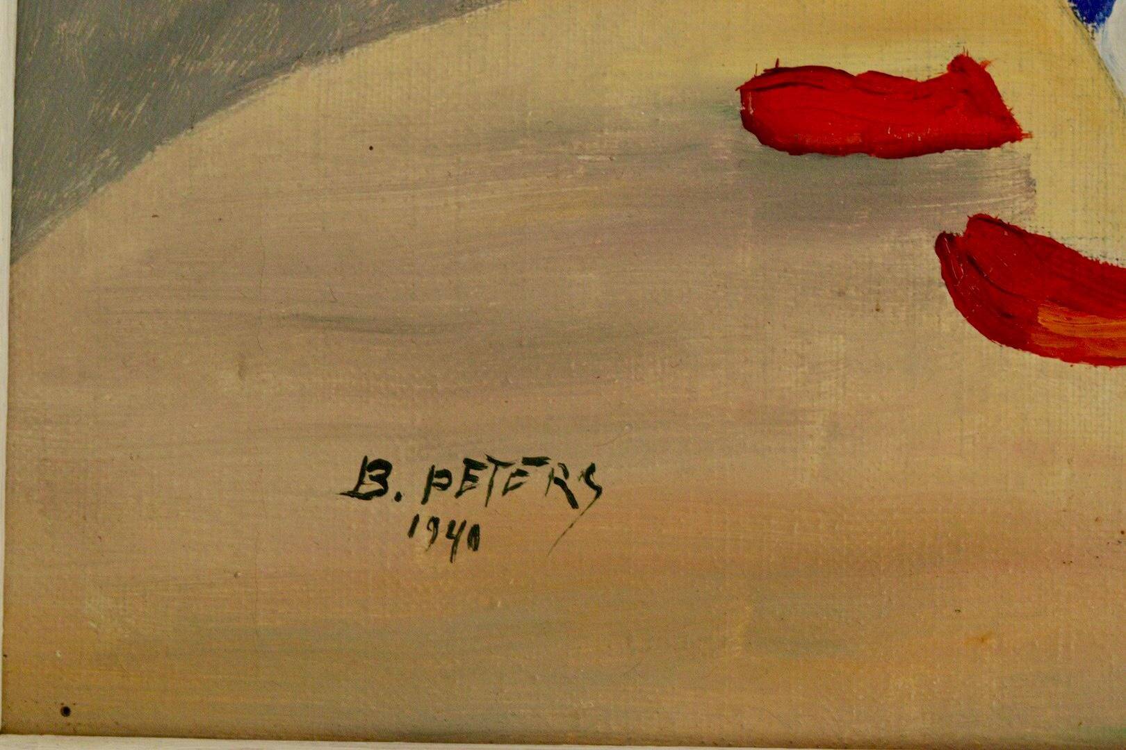 Nature morte aux coquelicots par B. Peters