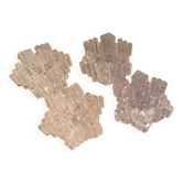 4 bougeoirs ice style en plexiglas vintage 1980