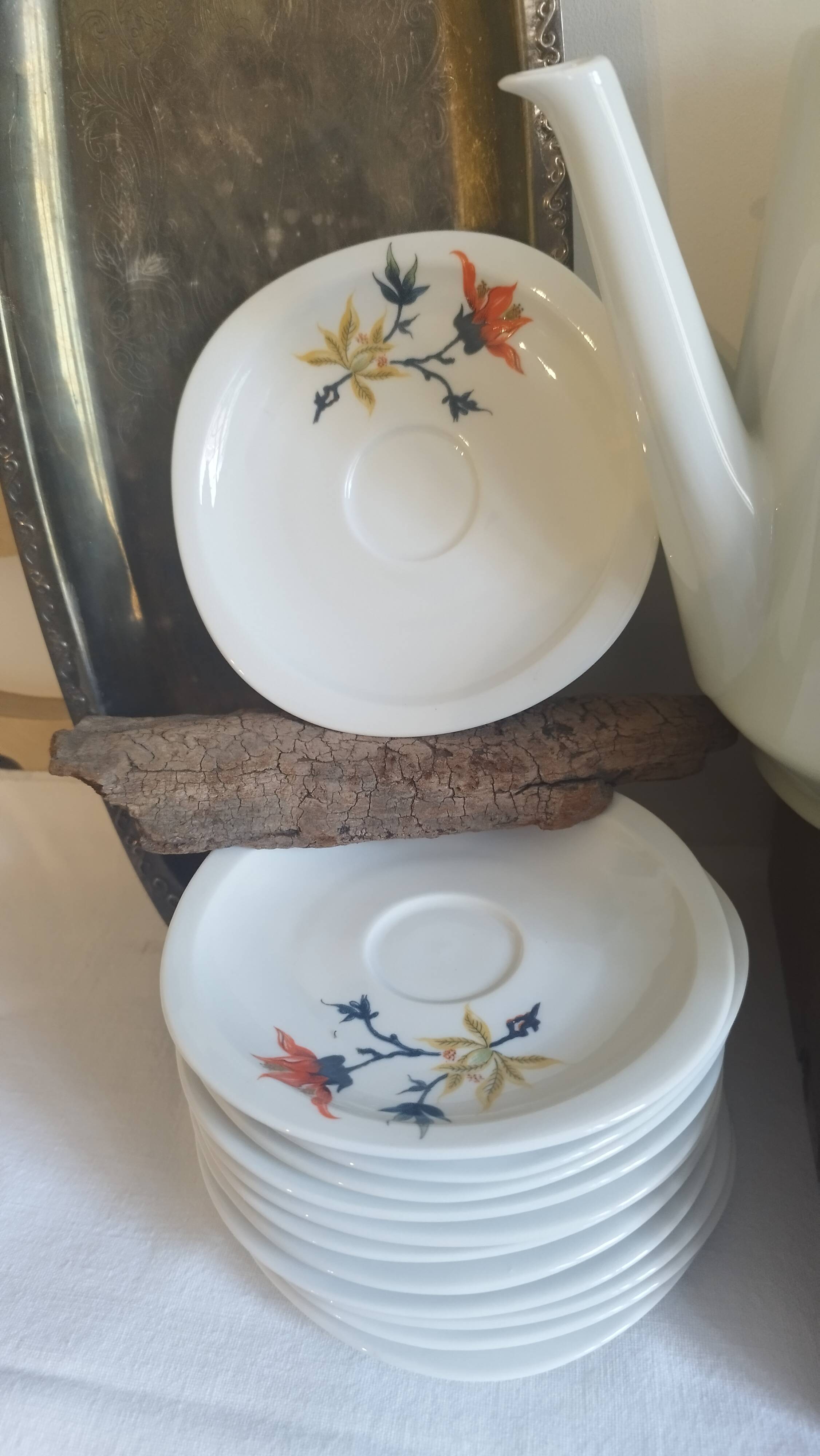 French floral porcelain coffee service