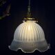 Vintage blue glass pendant light