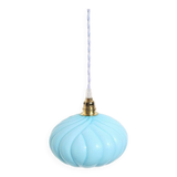 Lampe baladeuse vintage en opaline bleue