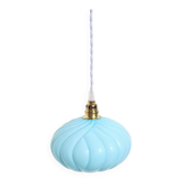 Vintage blue opaline portable lamp