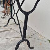 Antique marble and cast iron bistro restaurant table