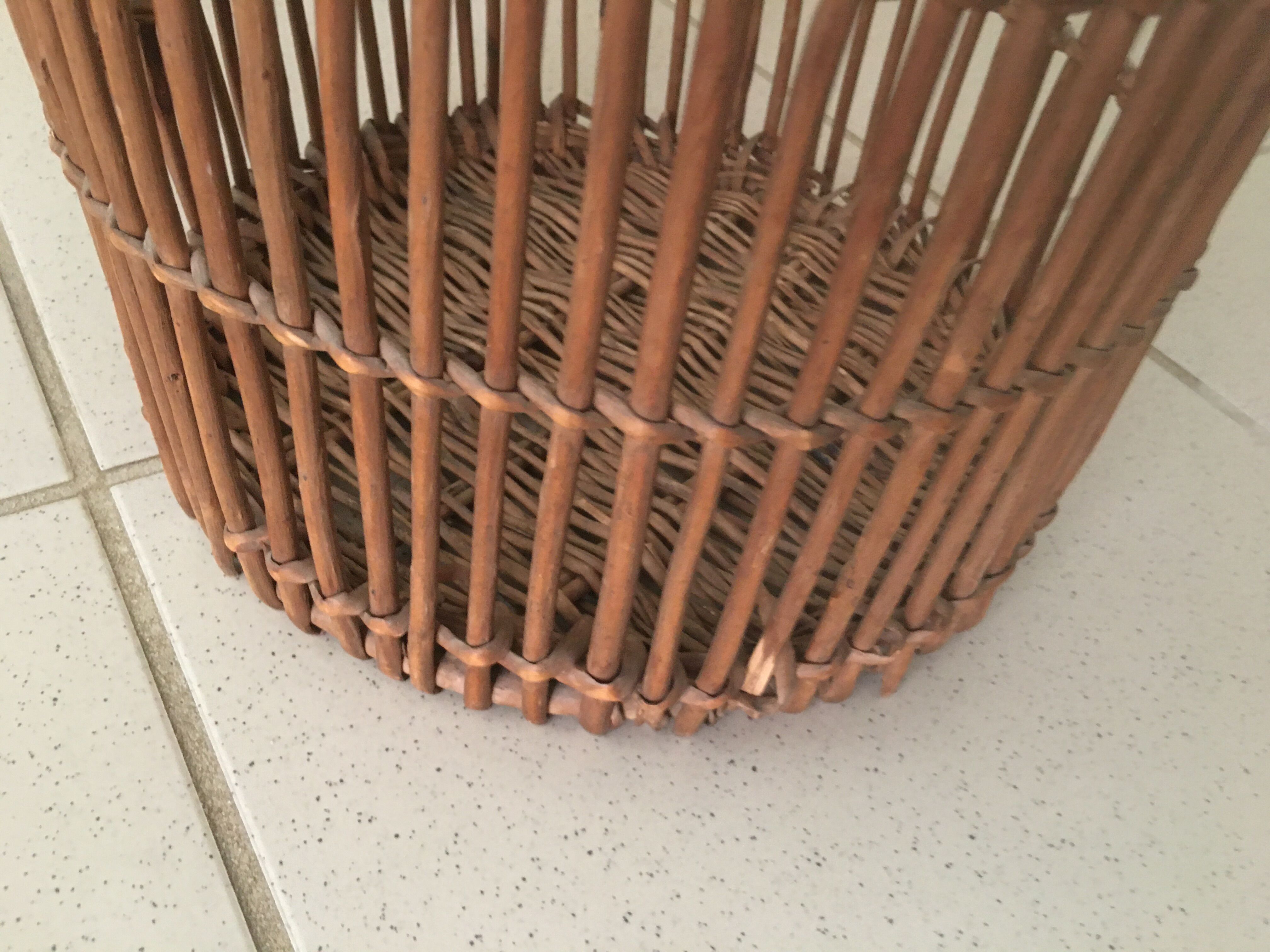 Rattan paper basket
