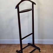 Varnished wood night valet, vintage, 50s-60s