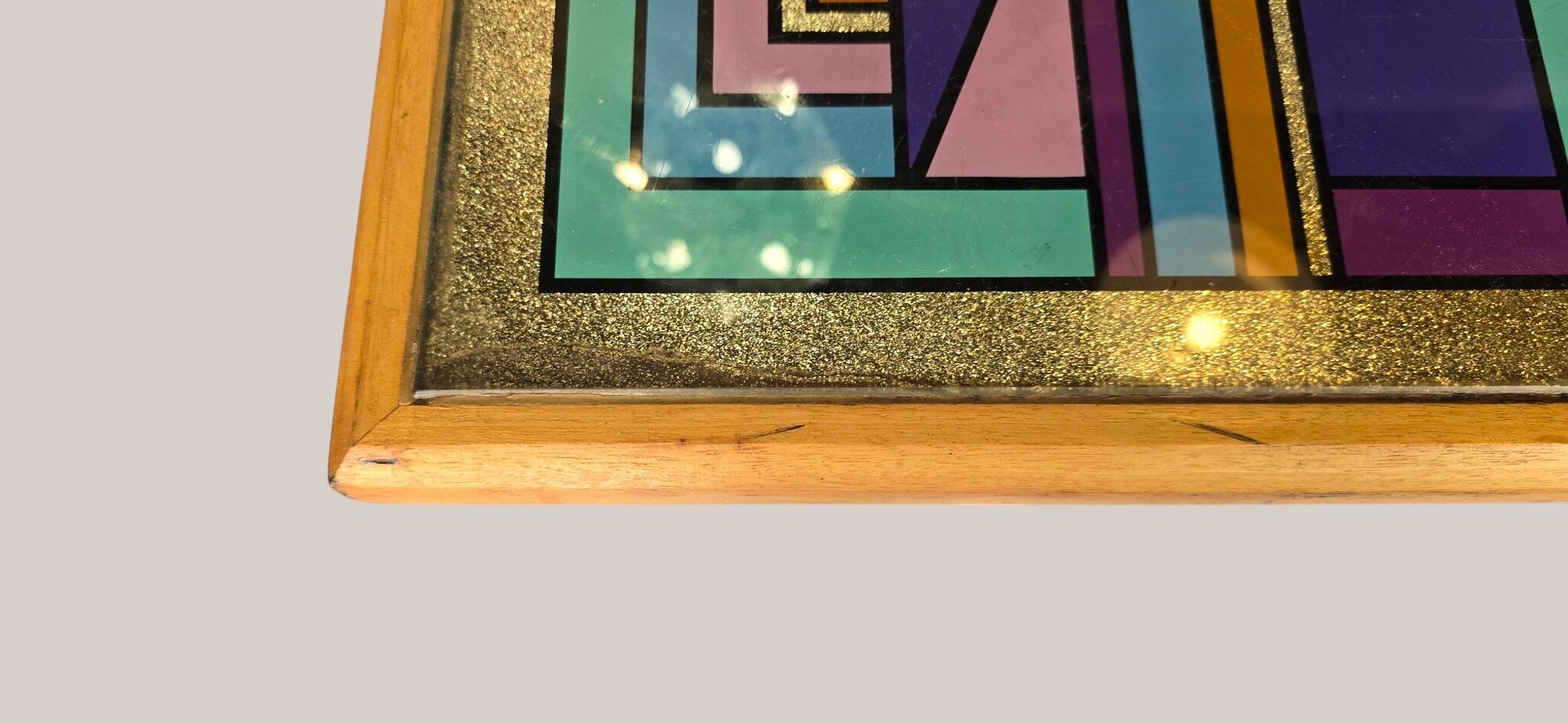 Vintage bistro table with painted top Bing, Cannes, 1990s