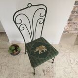 Vintage cast iron garden chair