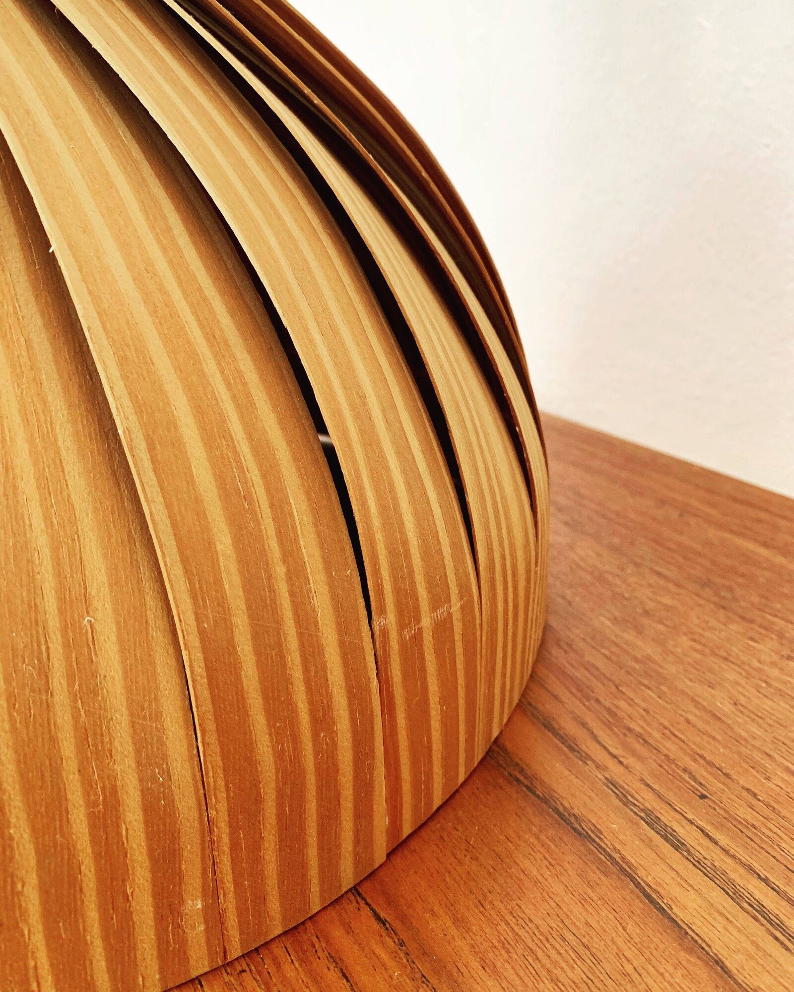 Swedish Mid Century Modern wooden pendant lamp by Hans Agne Jakobsson