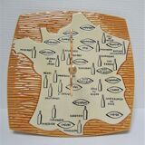 Ceramic cheese platter modernist rooster 60s