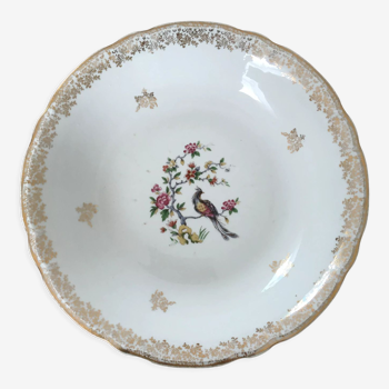 Plat creux porcelaine oiseau de paradis