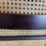 3 folding chairs with seat canning and backrest