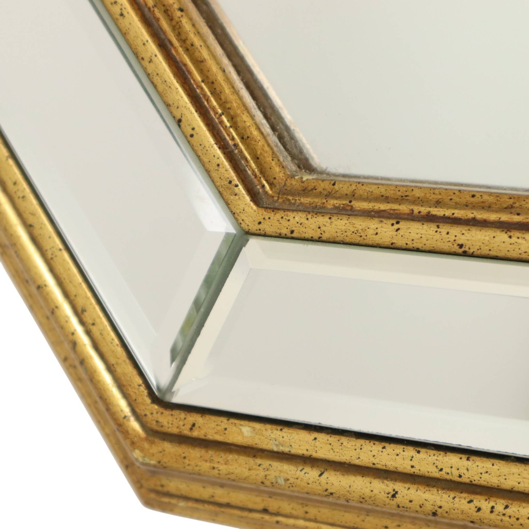 Grand miroir octogonal Deknudt, style Hollywood Regency