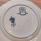 Set of three blue ironstone flat plates.