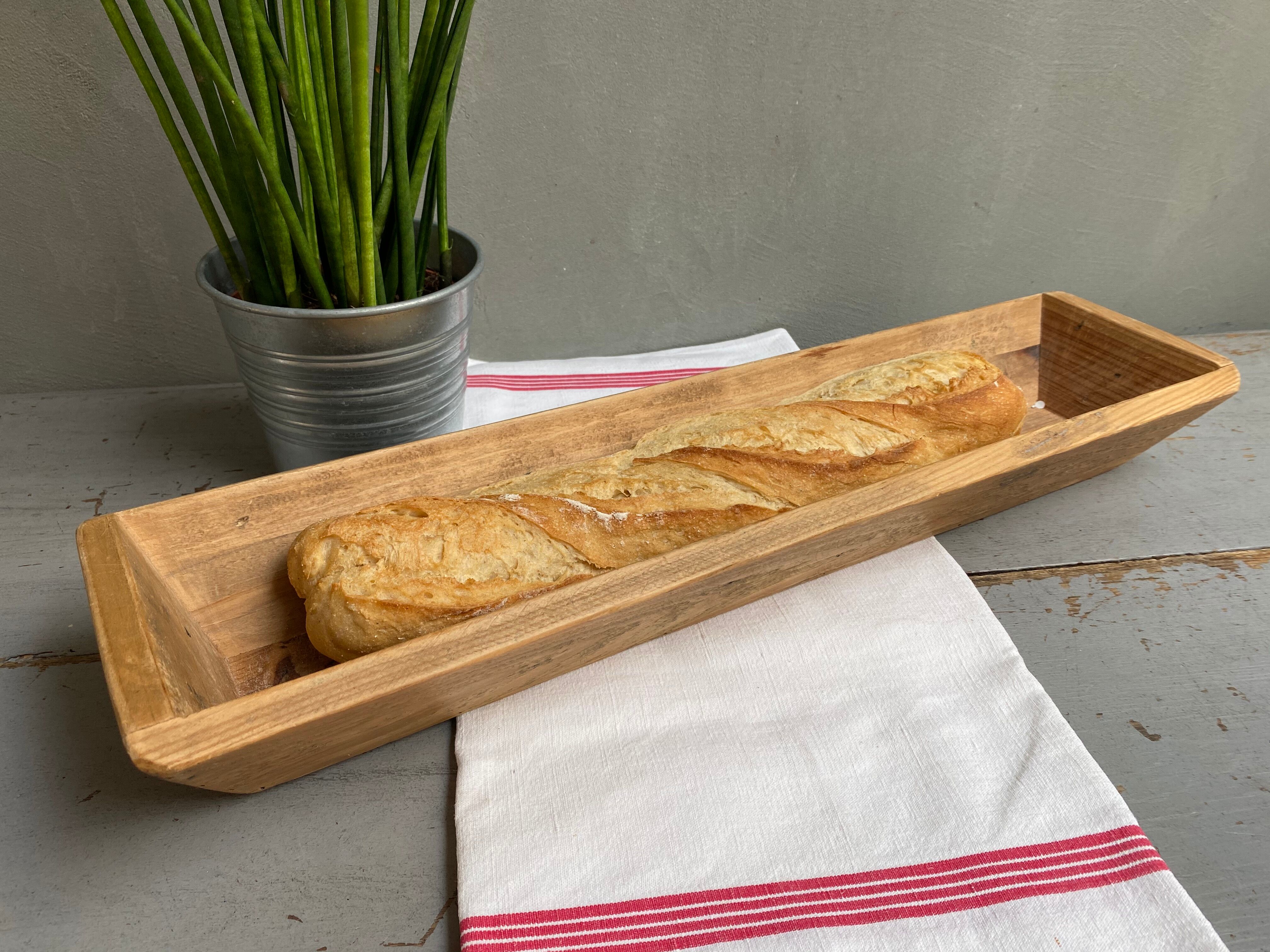 Raw wooden baker's basket