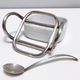 Postmodern Lino Sabattini Silver-Plated and Ceramic Cheese Bowl with Spoon