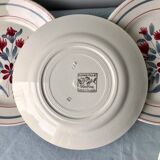 5 assiettes plates anciennes Luneville Herblay