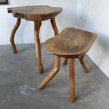 Pair of elm side tables