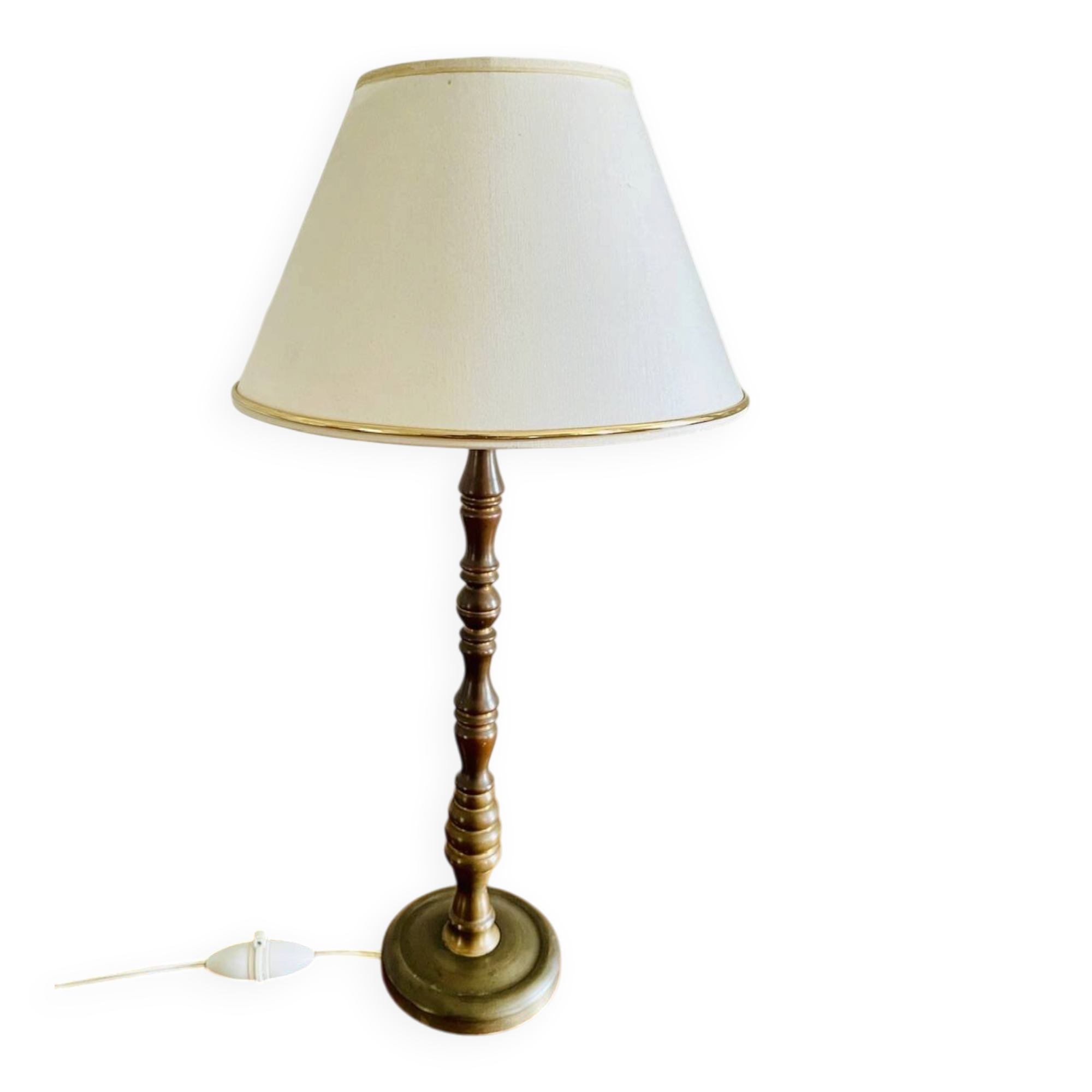 Vintage brass table lamp, circa 1940s - 1950s