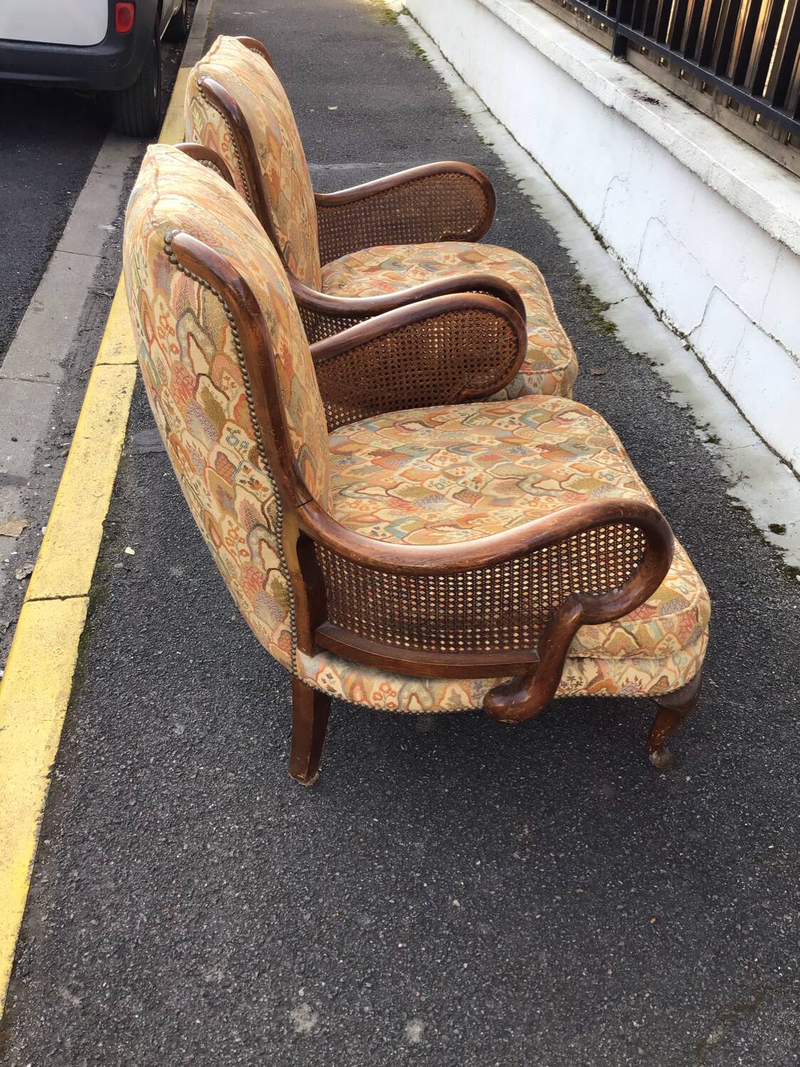 Pair of Chippendale armchairs