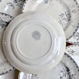 8 flat plates - Ironstone - Choisy-le-Roi