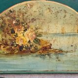 Rare Venetian Napoleon III period rest bench in cast iron and sheet metal