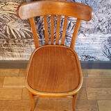 Vintage bistro chair in curved wood