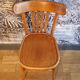Vintage bistro chair in curved wood