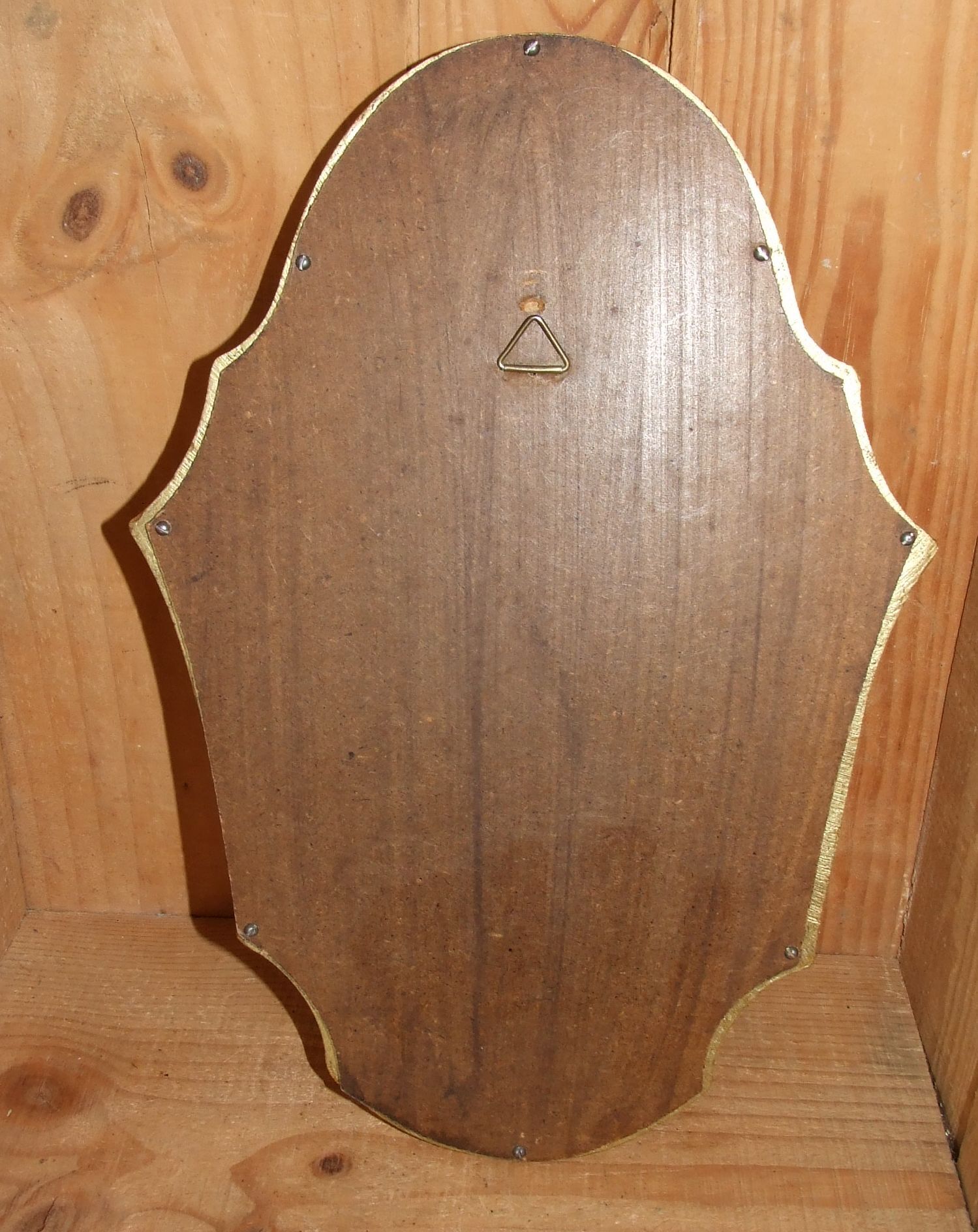 Old mirror frame in gilded wood 23x34cm