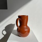Two-tone brown ceramic wine pitcher H: 24cm