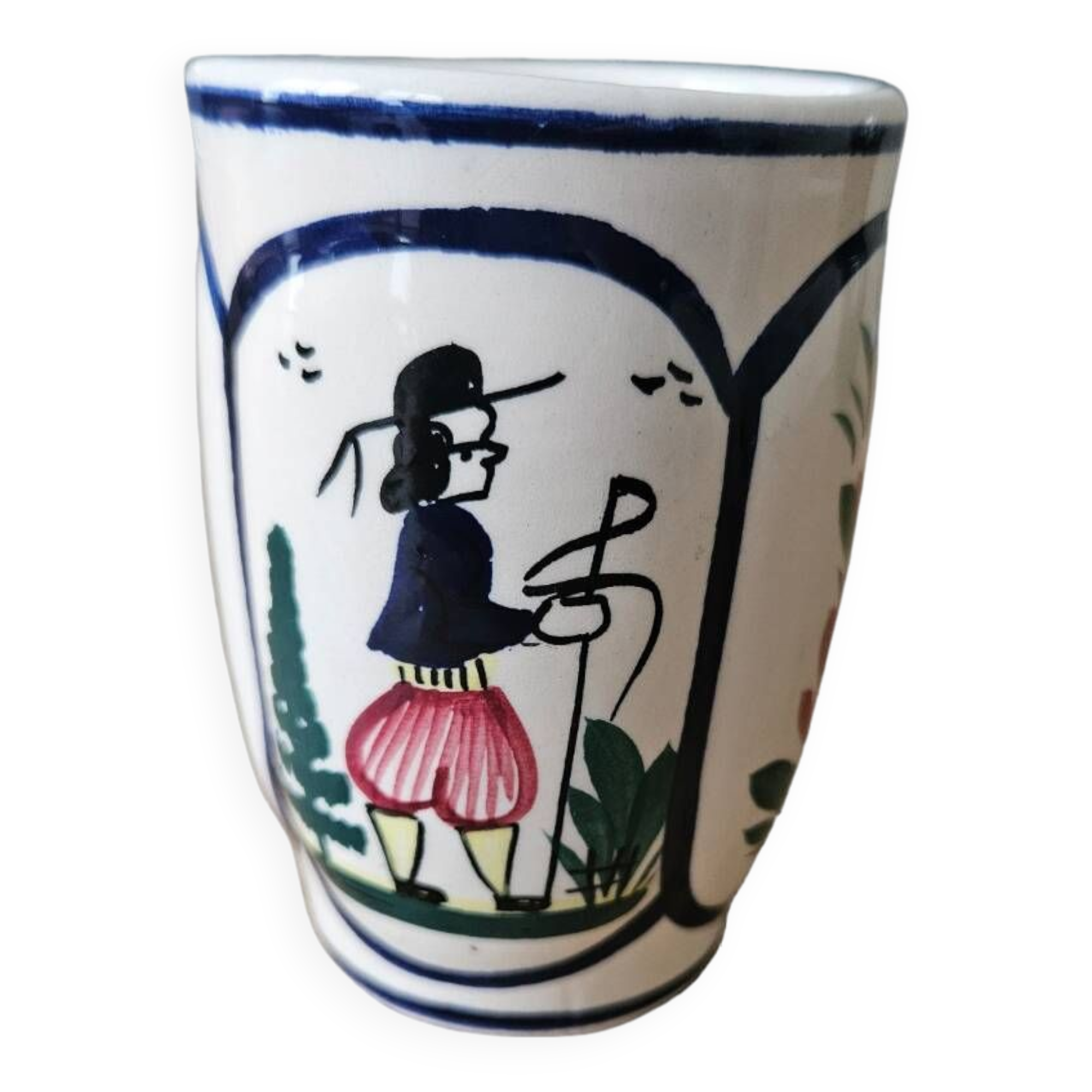 HB HENRIOT QUIMPER Breton character mug