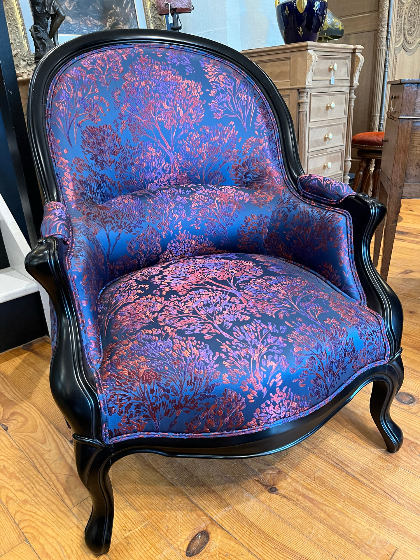 Fauteuil Bergère crapaud Louis Philippe