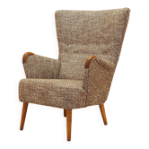 Fauteuil lounge, design danois, années 1970, fabriqué au Danemark