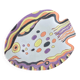 Hand-painted artisan fish plate, signed – Coloured terracotta with naive decoration