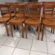 Suite of 8 chairs of Bistrot art deco Fischel 1950s