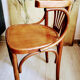 Fauteuil de bureau des années 50 en bois courbé