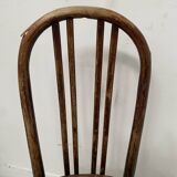 Set of six 20th century curved wooden chairs