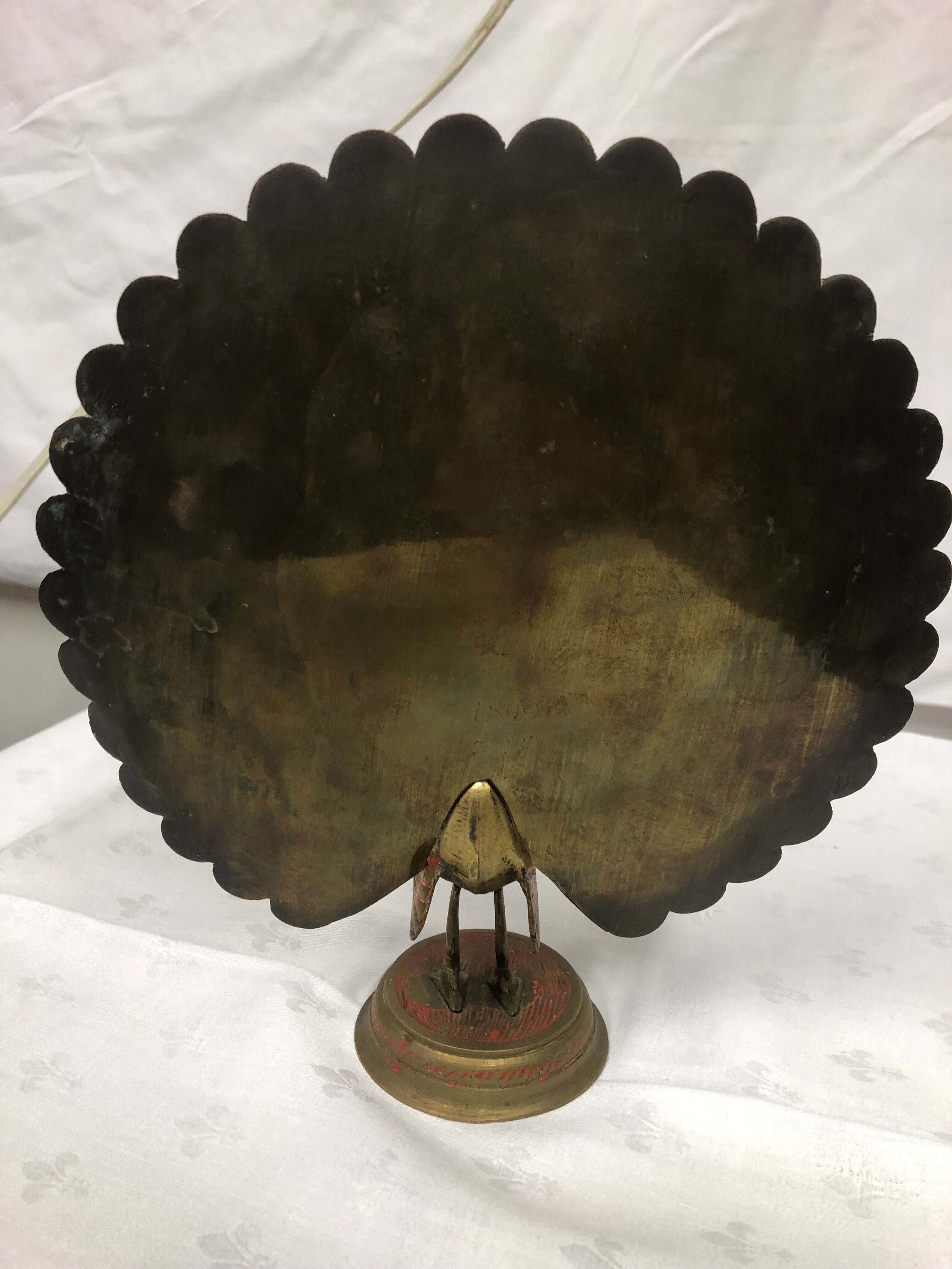 Vintage brass peacock 1960