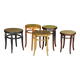 5 tabourets bistrot assise cannée, Thonet , Baumann ,1890 à 1930