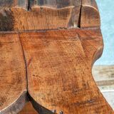 Old solid wood footrest stool