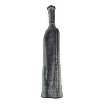 VINTAGE BOTTLE VASE STONEWARE CERAMIC 1960 SIGNED DLG LA BORNE 60S 1960S