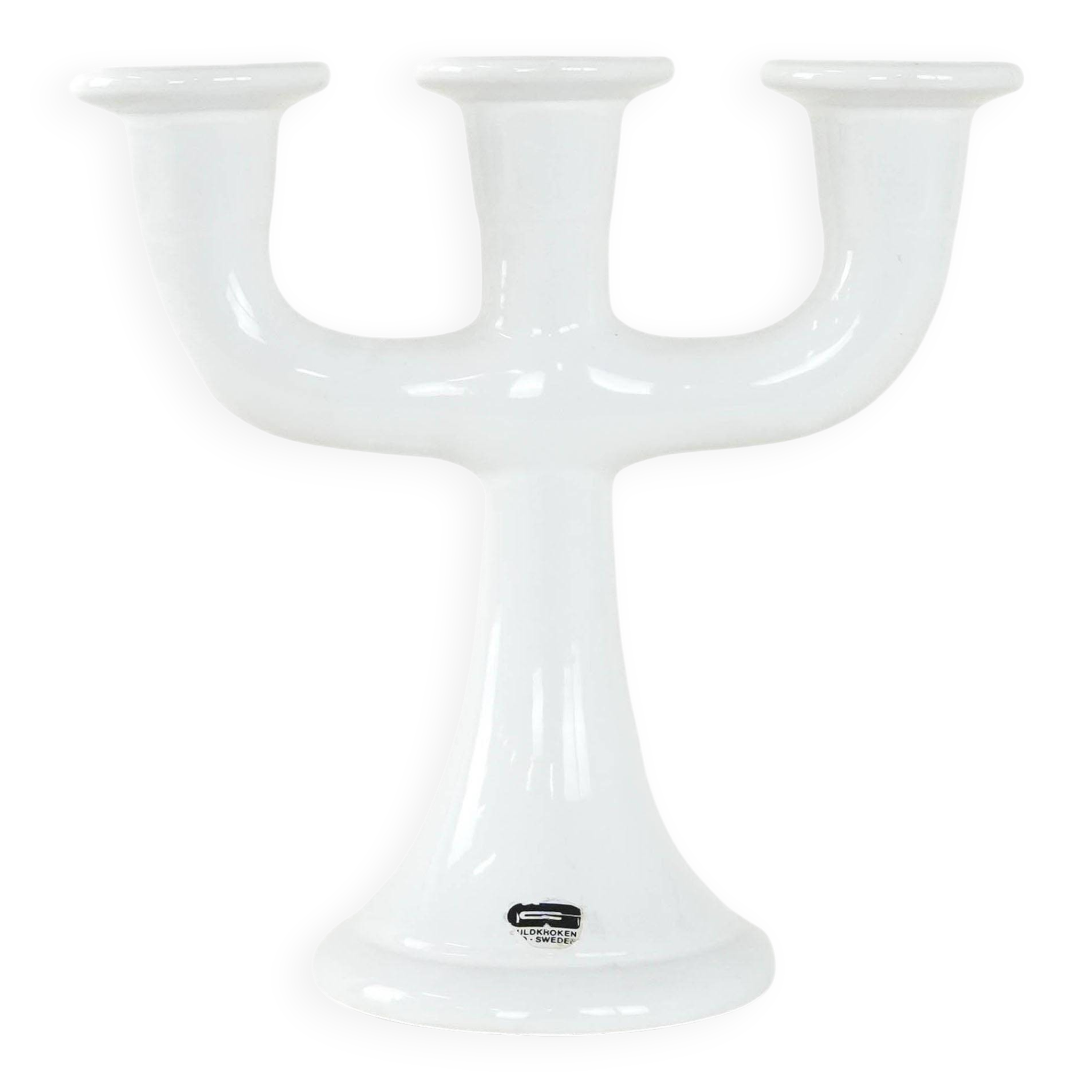Ceramic candlestick, Swedish design, 1970s, manufacturer: Guldkroken Hjo